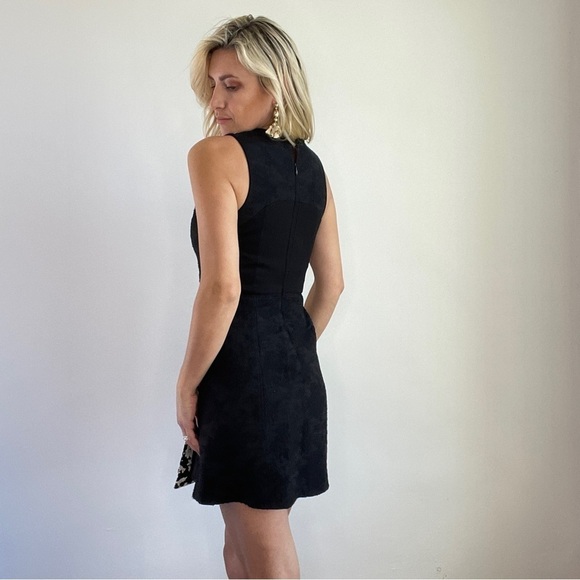 Tibi Black and White Lace and Faux Leather Dress - Picture 3 of 13